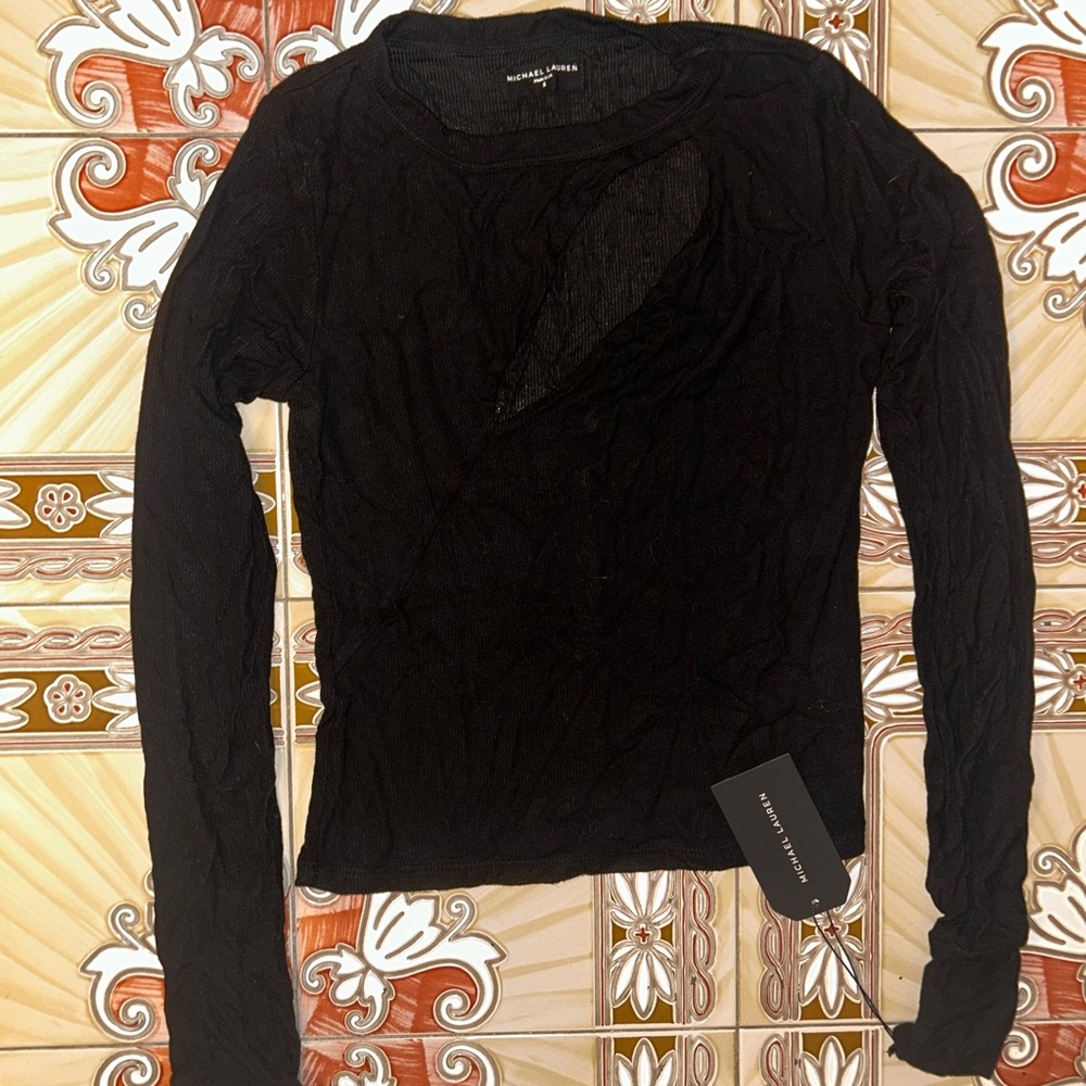 Michael Lauren Black Long Sleeve Tee